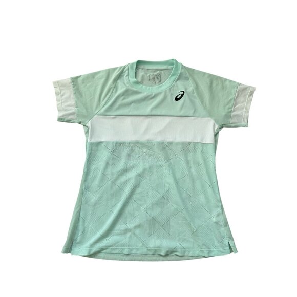 ASICS Women’s Mint Green Jersey Short Sleeve Top Size Large - Picture 3 of 8